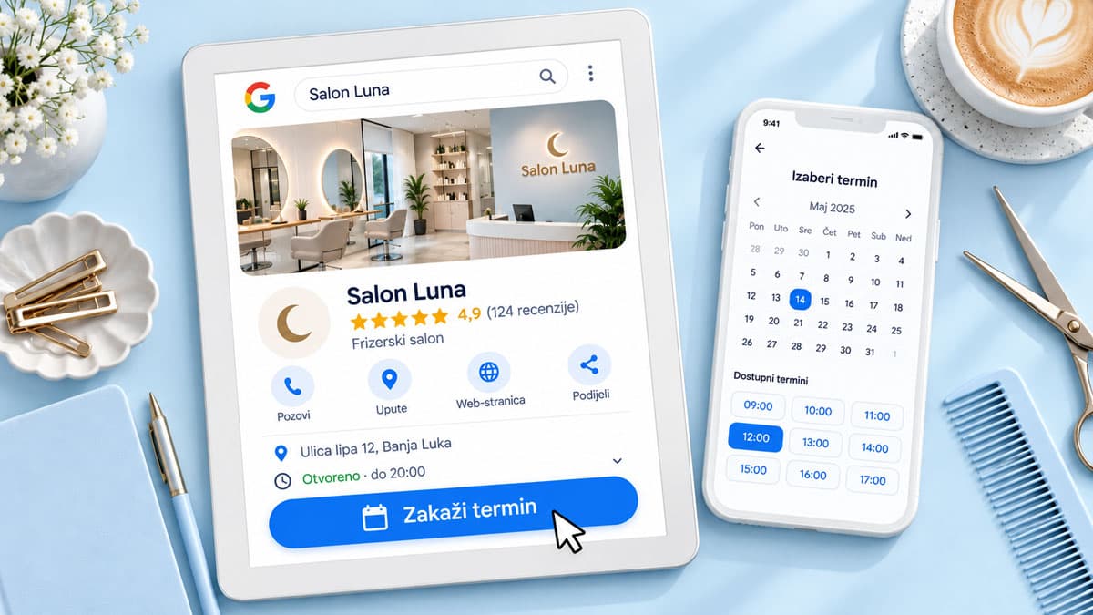 Kako dodati dugme za zakazivanje termina na Google poslovni profil (vodič za salone)